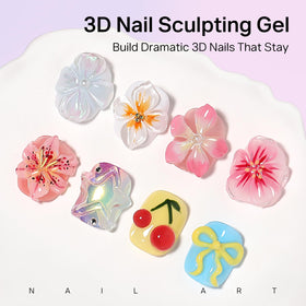 MIZHSE 30g 3D Gel Nail Art Clear Sculpting Gel texture close-up
