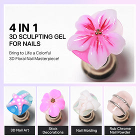 MIZHSE 3D Gel Nail Art Sculpting Gel 30g in use for nail design