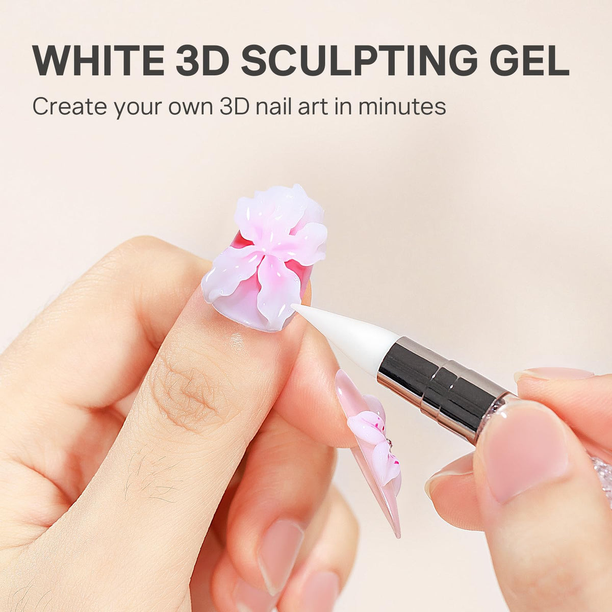 MIZHSE 3D Gel Nail Art Sculpting Gel 30g with dual-end pen