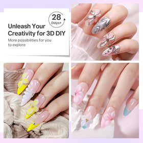 MIZHSE 3D Gel Nail Art Sculpting Gel application process