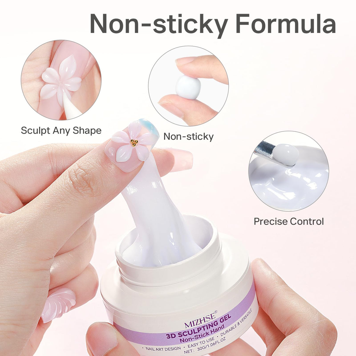 MIZHSE 3D Gel Nail Art Sculpting Gel packaging