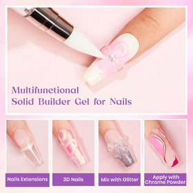 MIZHSE 3D Gel Nail Art Sculpting Molding Gel application process