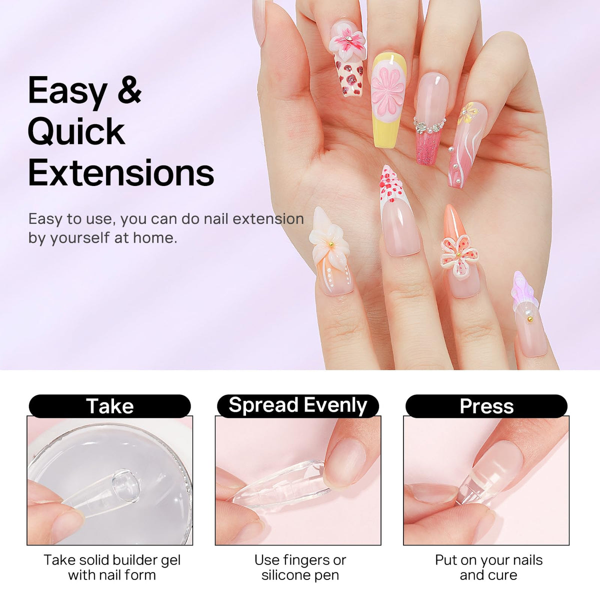 MIZHSE nail forms included in the kit