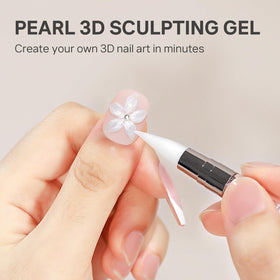MIZHSE Pearl 3D Gel Nail Art Sculpting Gel application scene