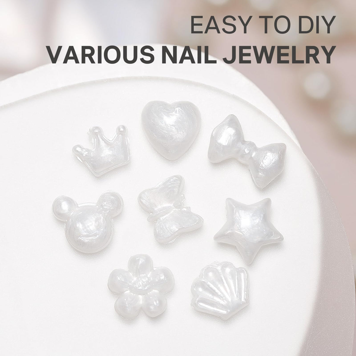MIZHSE Pearl 3D Gel Nail Art Sculpting Gel in creative use