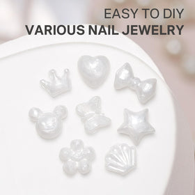 MIZHSE Pearl 3D Gel Nail Art Sculpting Gel in creative use