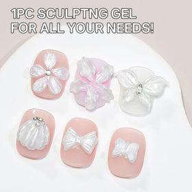 MIZHSE Pearl 3D Gel Nail Art Sculpting Gel with dual-end pen
