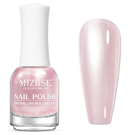 MIZHSE Pearlescent Pink Nail Polish 15ml bottle front view