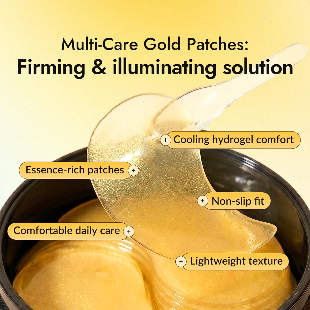 MIZON 24K Gold Snail Mucin Under Eye Patches texture in hand