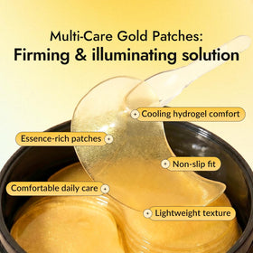 MIZON 24K Gold Snail Mucin Under Eye Patches texture in hand