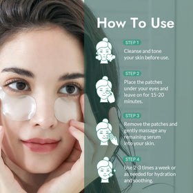 MIZON eye patches in use during skincare routine