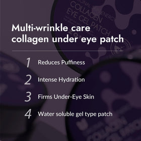 MIZON Marine Collagen Eye Gel Patch displayed with skincare products