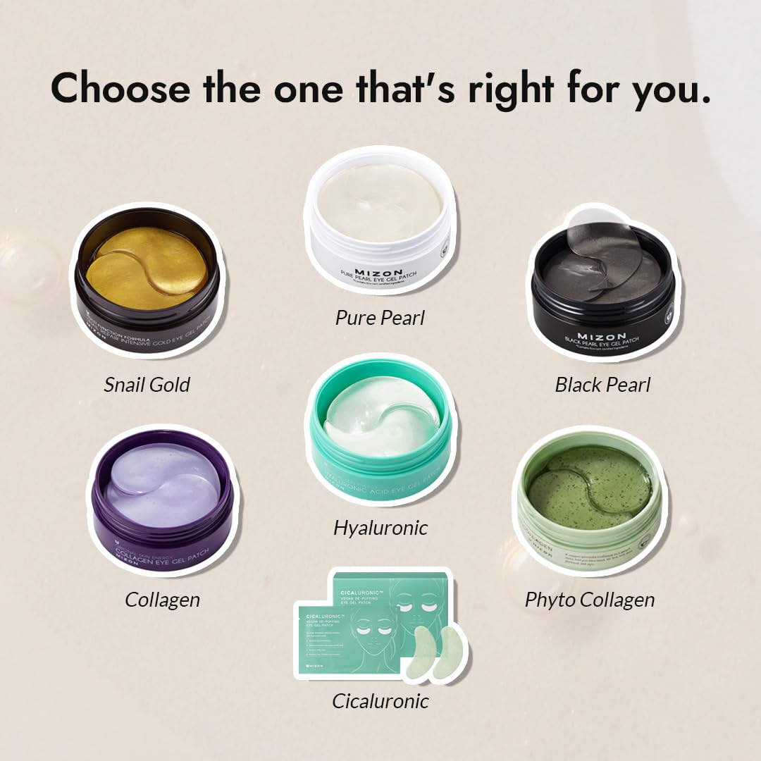 MIZON Pure Pearl Eye Gel Patch application on forehead