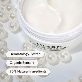 MIZON Pure Pearl Eye Gel Patch being applied under eyes