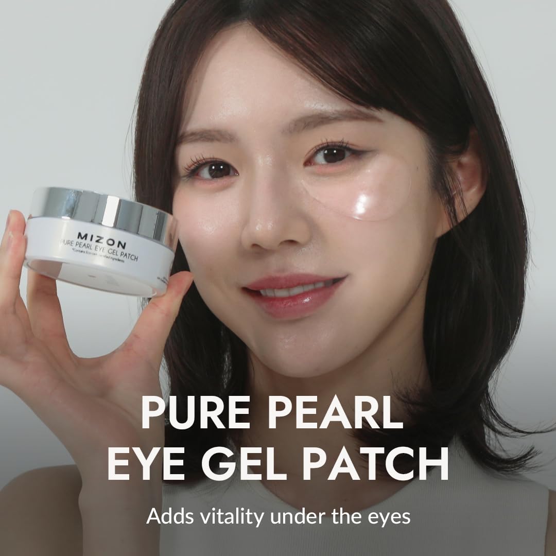 MIZON Pure Pearl Eye Gel Patch hydrogel eye mask close-up