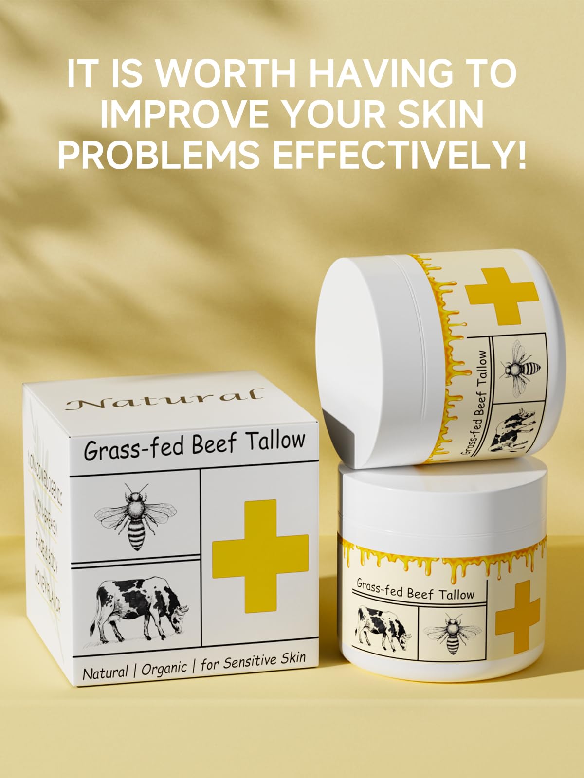 mkzea Beef Tallow Moisturizer application on skin