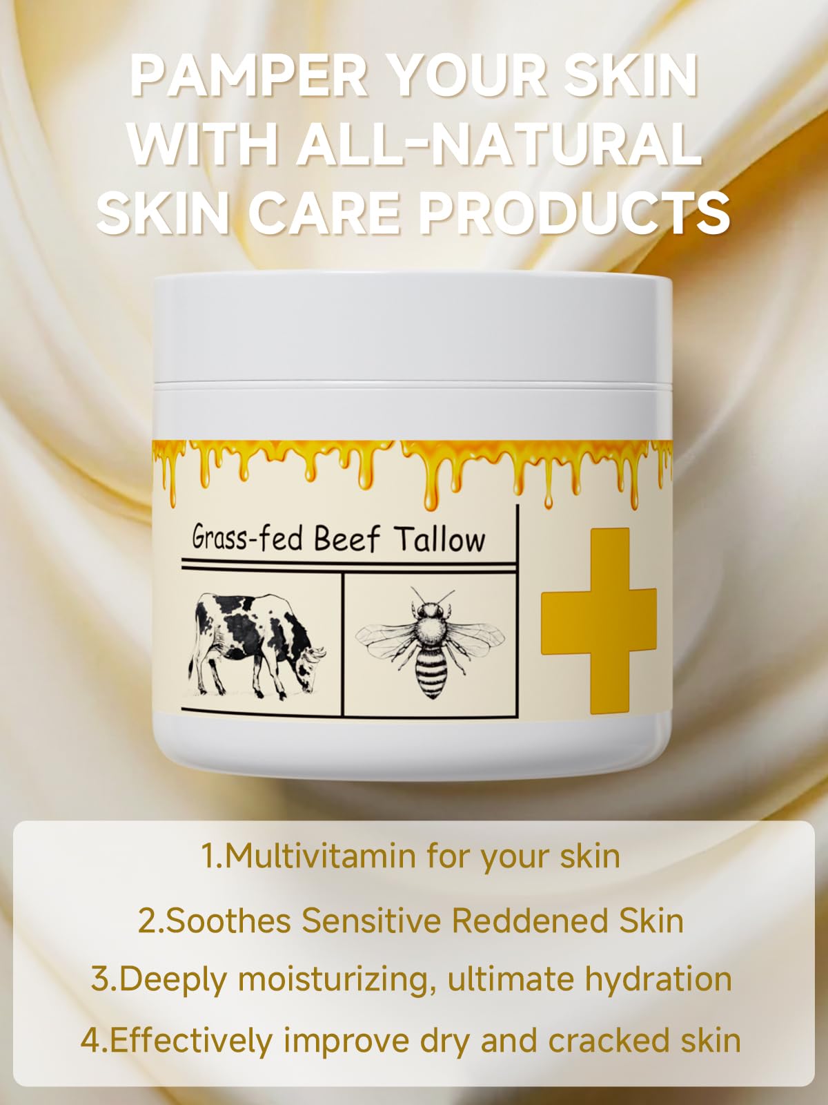 mkzea Beef Tallow Moisturizer texture close-up