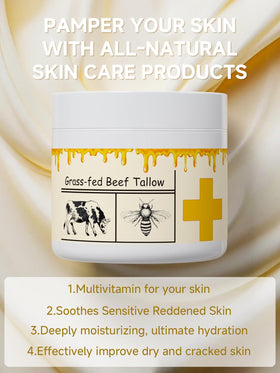 mkzea Beef Tallow Moisturizer texture close-up