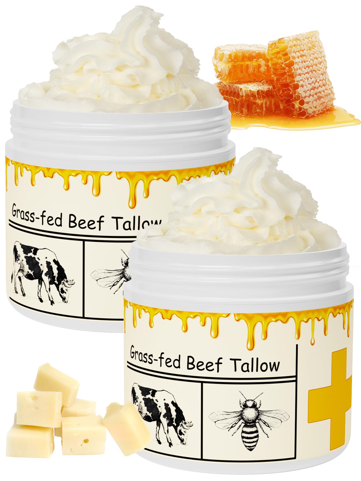 mkzea Beef Tallow Moisturizer with Honey front view