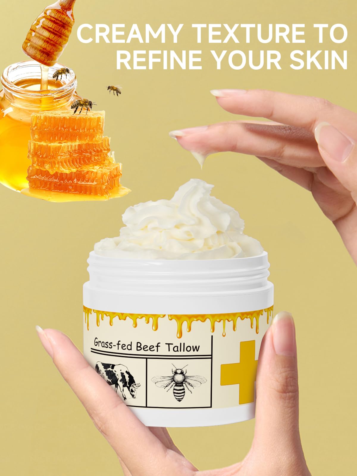 mkzea Beef Tallow Moisturizer with Honey lifestyle scene