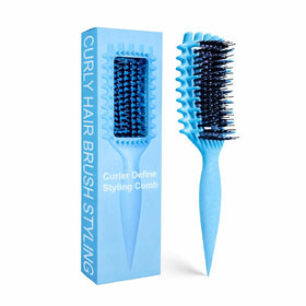 MMBVSZ Curly Hair Brush front view in sky blue