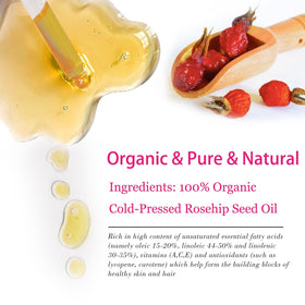MMPANG Organic Rosehip Seed Oil bottle with dropper