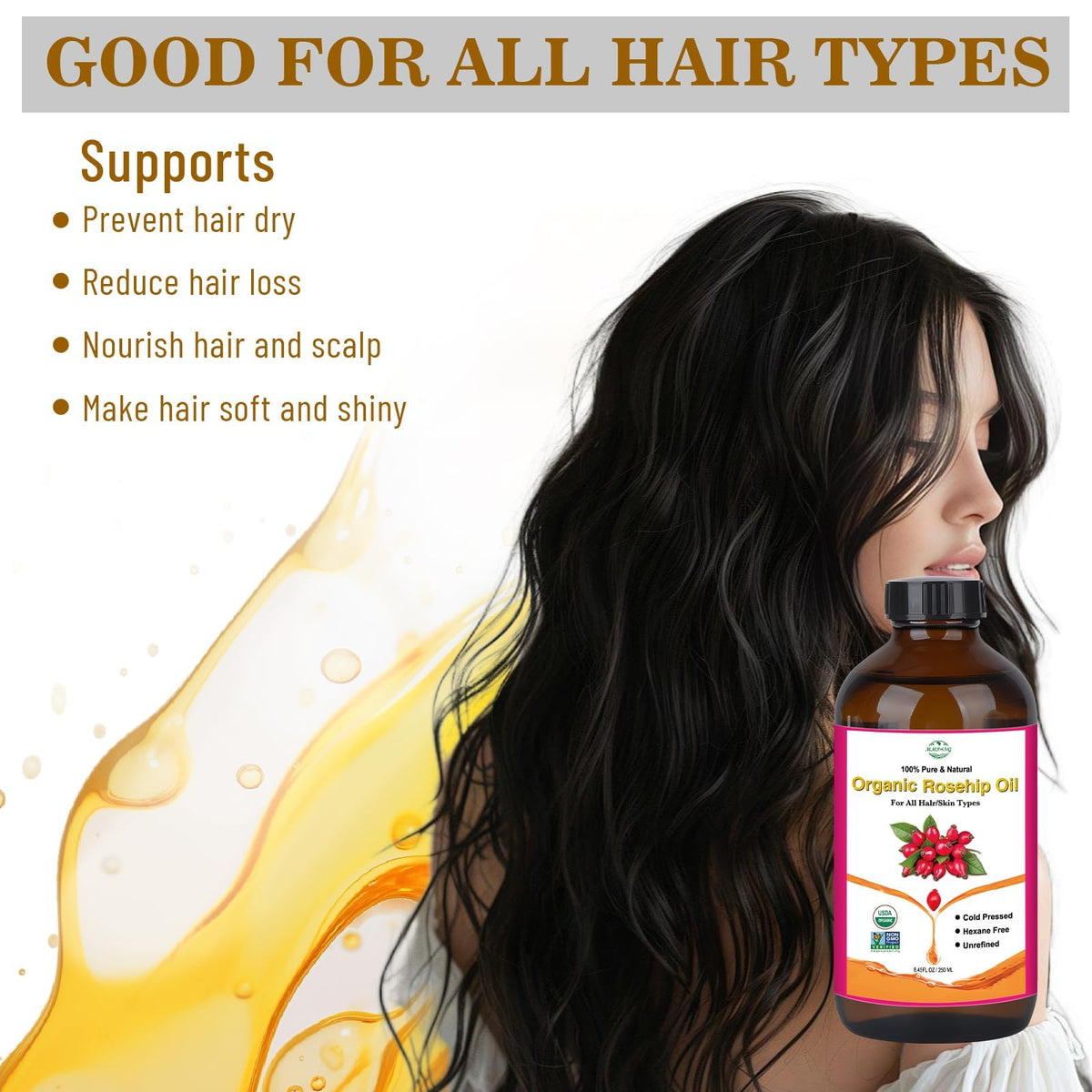 MMPANG Rosehip Seed Oil with gua sha tool