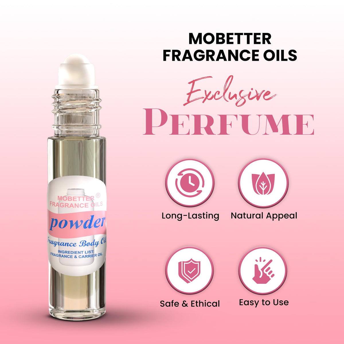 MOBETTER FRAGRANCE OILS Powder Fresh Scent Body Oil packaging