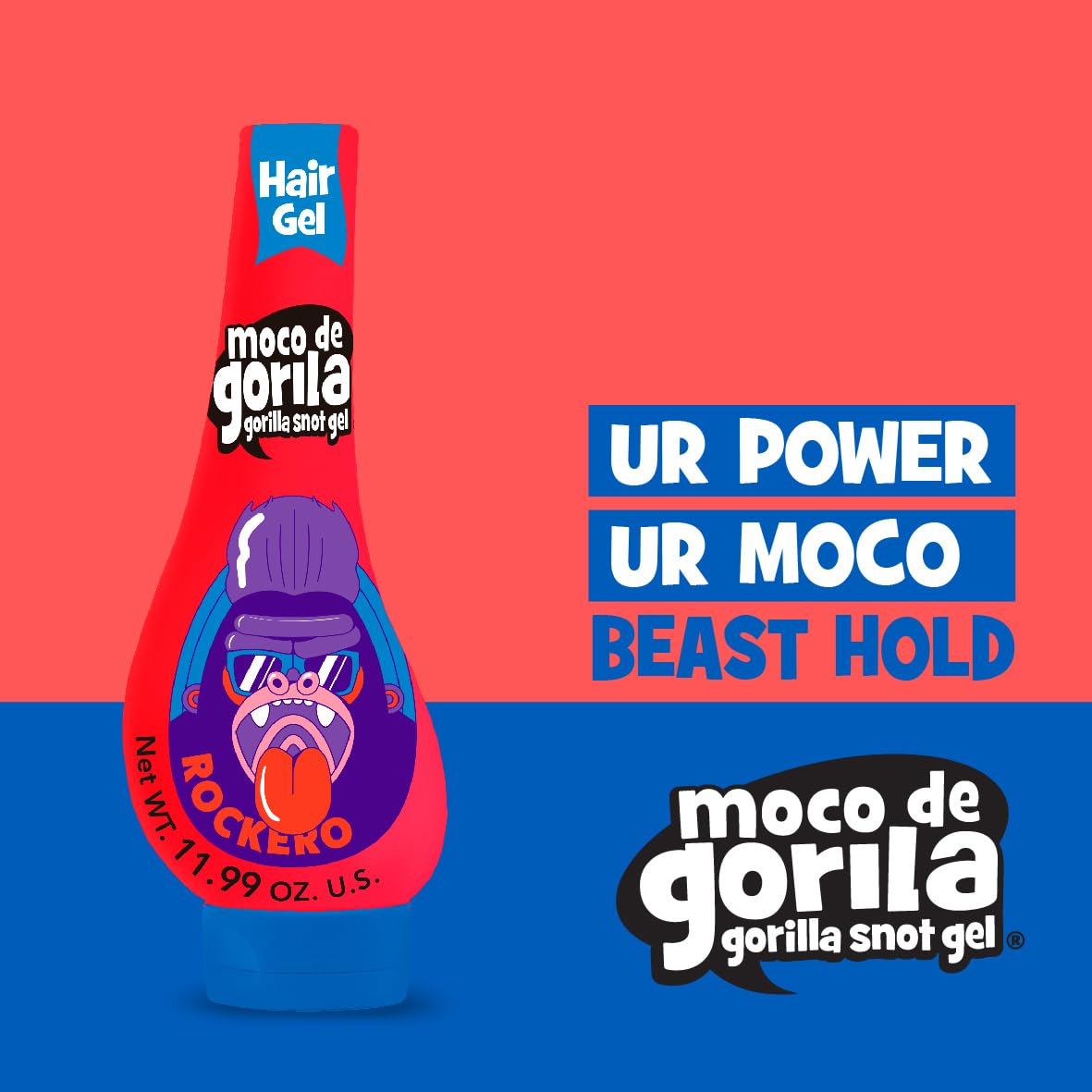 Moco de Gorila Explosive Rocker Hair Gel application on styled hair