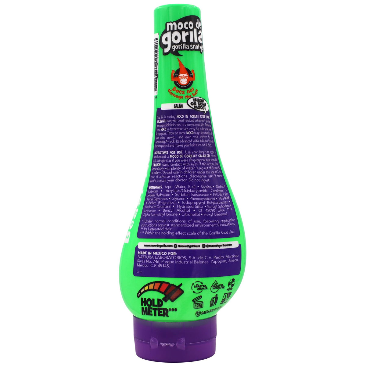 Moco de Gorila Galan Hair Gel three bottles packaging