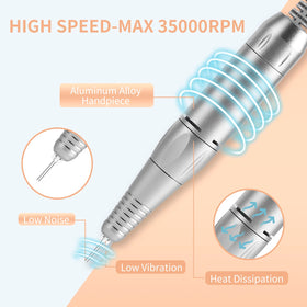 MOCOWIND Nail Drill in hand demonstrating ease of use