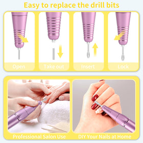 MOCOWIND Nail Drill showing charging port