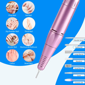 MOCOWIND Nail Drill showing control knob and LCD screen