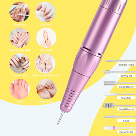 MOCOWIND Nail Drill side view demonstrating portability