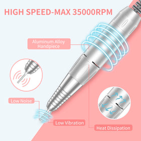 MOCOWIND nail drill side view showcasing compact design