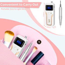 MOCOWIND Portable Nail Drill with drill bits and sanding bands
