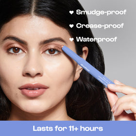 Model applying ALLEYOOP 11th Hour Cream Eyeshadow Stick