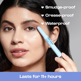 Model applying ALLEYOOP 11th Hour Cream Eyeshadow Stick
