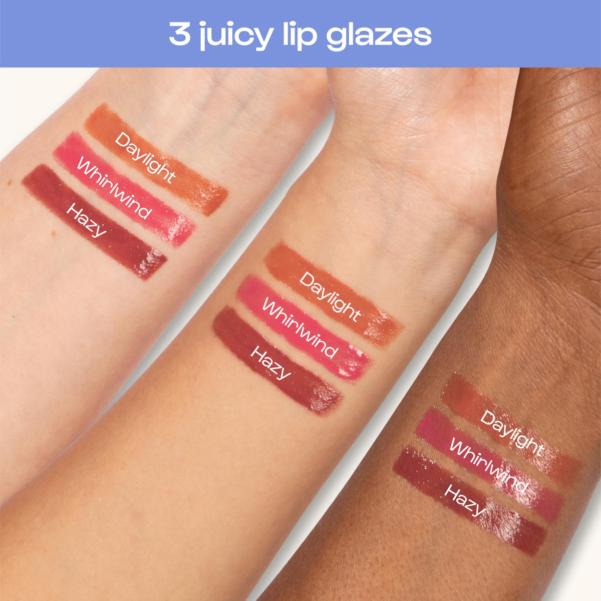Model applying ALLEYOOP Sun Serum Lip Oil SPF 40 outdoors