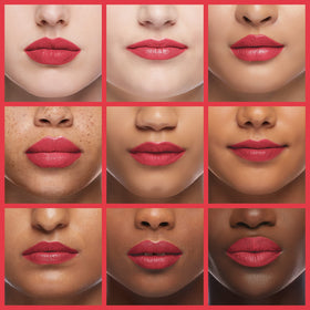 Model applying Benefit Gogo Tint on lips