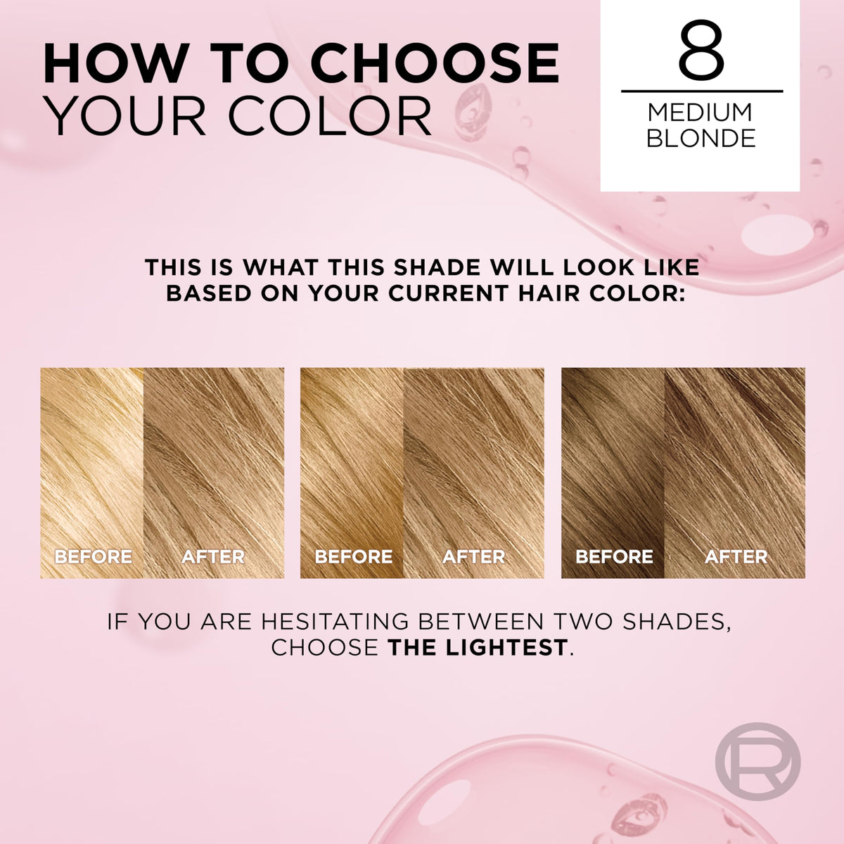 Model applying L'Oreal Paris hair dye in a bright bathroom
