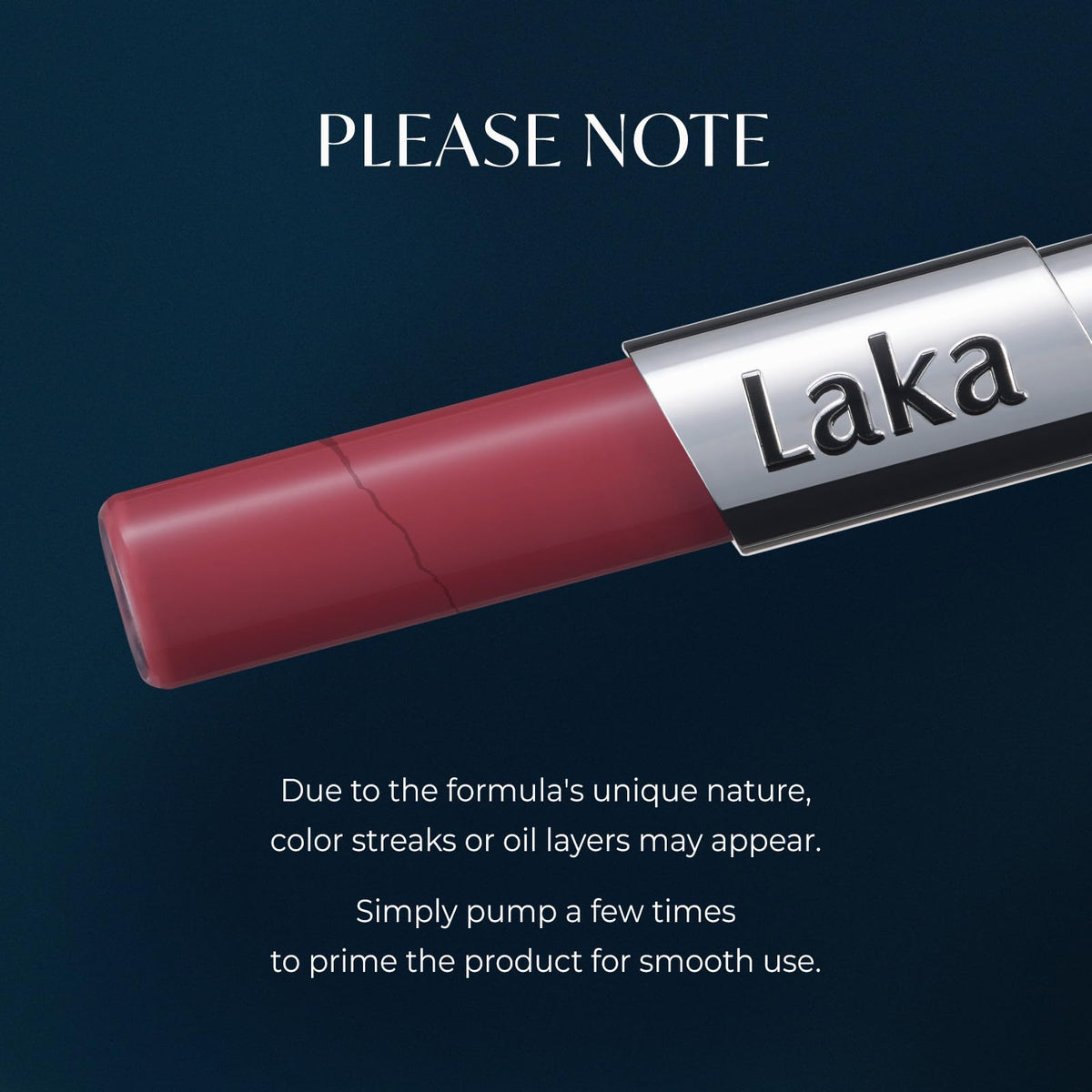 Model applying Laka Perfect Twin Lip in a makeup setting