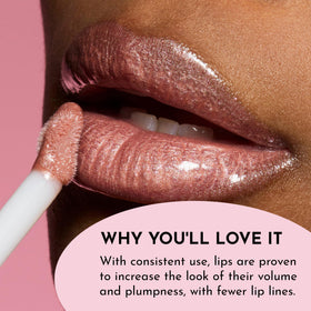 Model applying Lawless Forget the Filler Lip Plumping Gloss