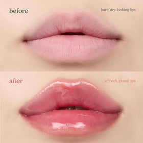 Model applying NOONI lip gloss outdoors