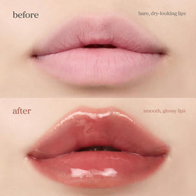 Model applying NOONI lip gloss outdoors