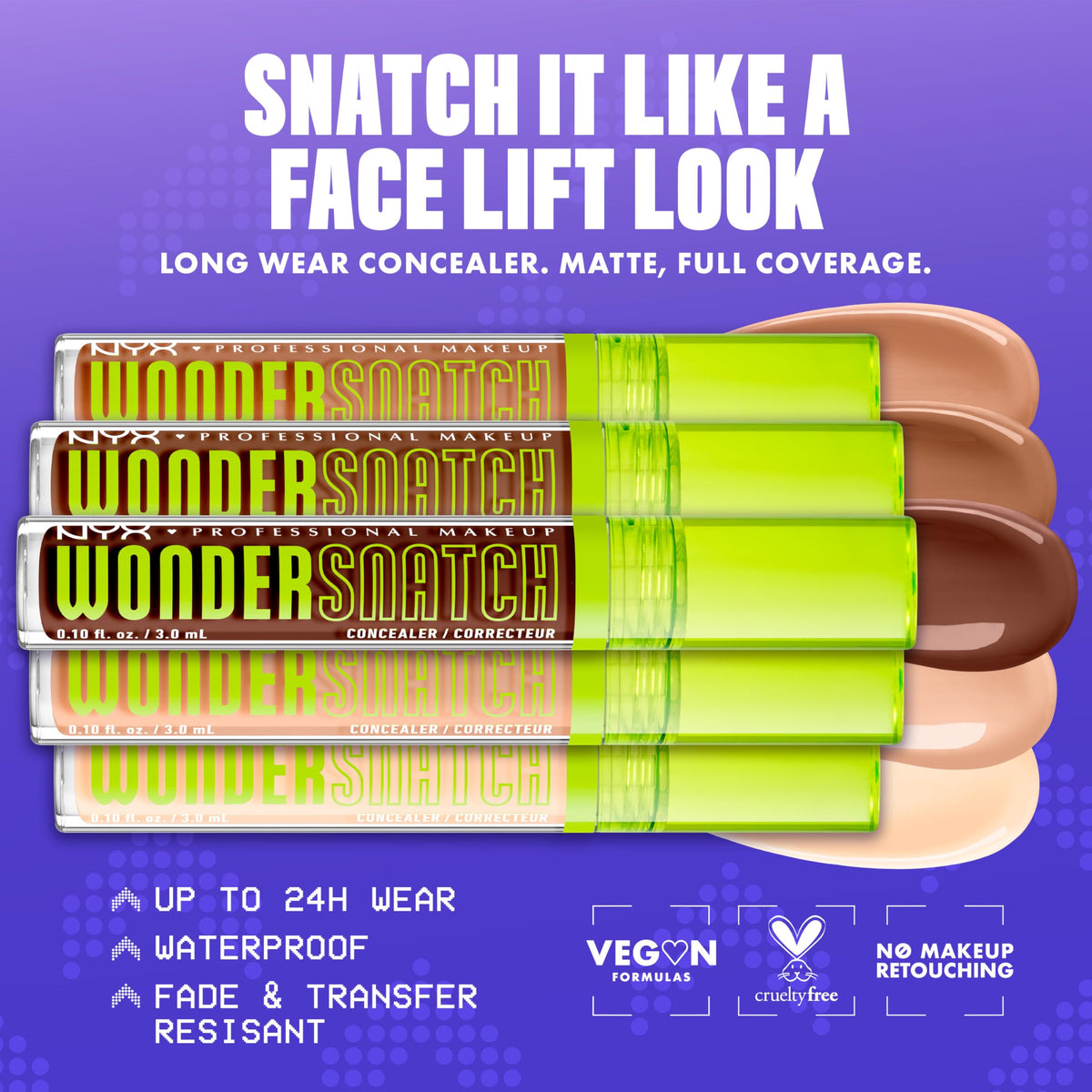 Model applying NYX Wonder Snatch Concealer