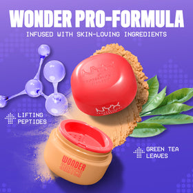 Model applying NYX Wonder Snatch Setting Powder