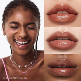Model applying Peripera Ink Glasting Lip Gloss