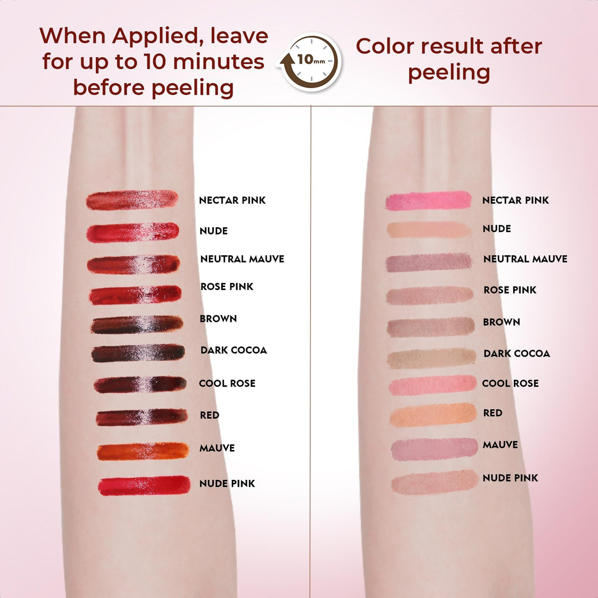 Model applying QCMME Lip Liner Stain