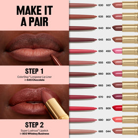 Model applying REVLON ColorStay Lip Liner 650 Pink
